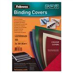 Fellowes Leathergrain Covers A4 Red 100 Pack