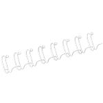 Fellowes Binding Coil 34 Loop 8mm A4 White 100 Pack
