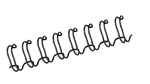 Fellowes Binding Coil 34 Loop Wire 11mm Black 100 Pack