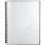 Marbig Refillable Display Book Clearfront 20 Pocket A4 Black 20 per Pack