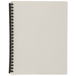 Marbig Refillable Display Book Clearfront 20 Pocket A4 Grey 20 per Pack