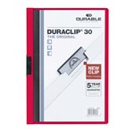 Durable Duraclip File 30 Sheet Capacity A4 Red