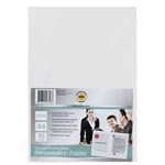 Marbig Presentation Folder A4 Double Pocket White 10 Pack