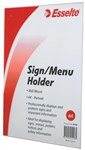 Esselte Document Holder Portrait Wall Sign A4 Clear