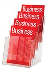 Esselte Brochure Holder 4 Tier Clear 42869 A5