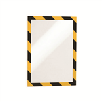 Duraframe Durable Sign Holder A4 Yellow Black 2 Pack