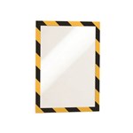 Duraframe Durable Sign Holder A4 Yellow Black 2 Pack