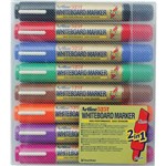 Artline 525T Dual Tip Whiteboard Marker Assorted Wallet 8