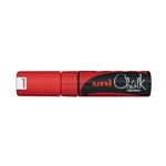 Uni PWE8KR Marker Liquid Chalk Chisel 8mm Red