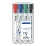 Staedtler Whiteboard Marker Chisel Point Assorted 4 Wallet
