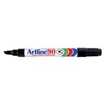 Artline 90 Permanent Marker Chisel Black 12 per Box