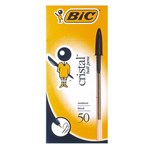 Bic Cristal Ballpoint Medium Black 50 Box