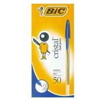 Bic Cristal Ballpoint Medium Blue 50 Box