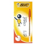 Bic Cristal Ballpoint Medium Red 50 Box