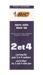 Bic Cartouche Refill for Ballpoint 2 and 4 Pens Medium Black