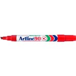 Artline 90 Permanent Marker Chisel Red 12 per Box