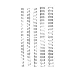GBC Binding Coils 21 Loop 6mm A4 Black 100 Pack