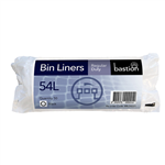 Bastion 54 Litre Regular Duty Bin Liners Black 50 Roll