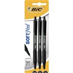 Bic Soft Feel Retractable Medium Black Ballpoint Each 12 per Box