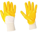 Yellow Nitrile Dip Gloves Pair