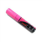 Uni Ball Chisel Tip Chalk Marker Fluro Pink 8mm Each
