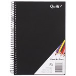 Quill Visual Art Diary A5 Black Each