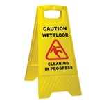 Sabco Caution Wet Floor Sign Yellow Each