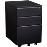 Summit Mobile Pedestal 2 Drawer1 File Black Steel Each