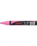 Uni Chalk Marker 25mm Bullet Fluro Pink Each 12 per Box