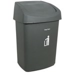 Sabco Waste Bin Swing Top Dark Grey 50L Each