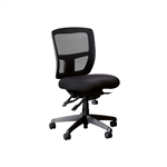 YS113 Miami II Task High Mesh Back Chair No Arms Black