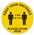 Sign Keep Your Distance 15m Please Stand Here Circular