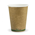 BioPak Wall Cup Single 12oz Kraft with Green Stripe 50 Pack 20 per Carton