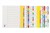Marbig Reinforced 1 to 5 Tab Extra Wide A4 Assorted