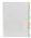 Marbig Divider A4 10 Tab Pocket Coloured Clear