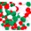 Jasart Pom Poms  Xmas Glitter Colours Assorted Sizes